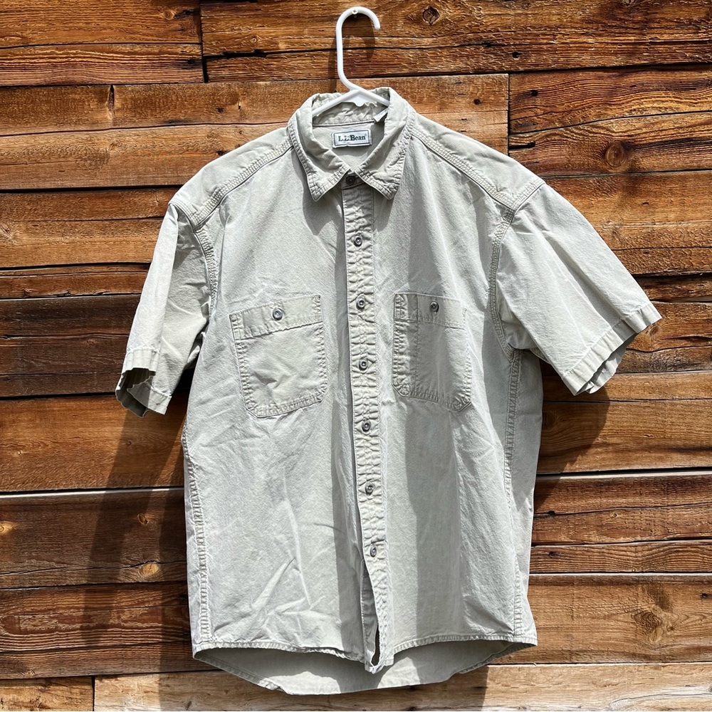 Vintage LL Bean Short Sleeve Button Up Shirt Medium